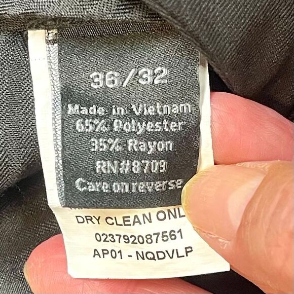 Apt. 9 Men’s Black Dressed Pants 36x32 - Picture 7 of 8